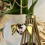 Collier coeur aile d'ange