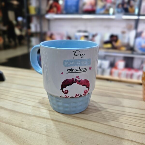 Mug bicolore empilable Tu es ma plus belle coïncidence 😘