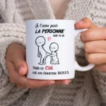 Mug bicolore je t'aime pour qui tu es ❤